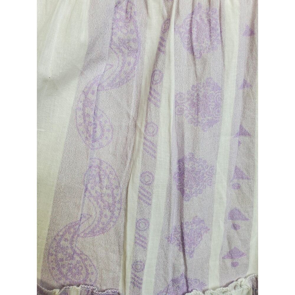 Anthropologie‎ Bindu Womens XS Tiered Dress White Babydoll Cotton Bohemian - Picture 3 of 9